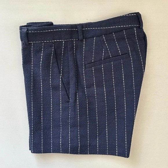 Banana Republic Tailored Shorts Navy  Blue & White Stripes Size 0 NWOT - Picture 13 of 15